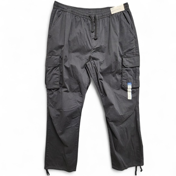 Arizona Jean Co Relaxed Flex Cargo Pants Mens 2XLT Big & Tall Drawstring NEW - Picture 1 of 14